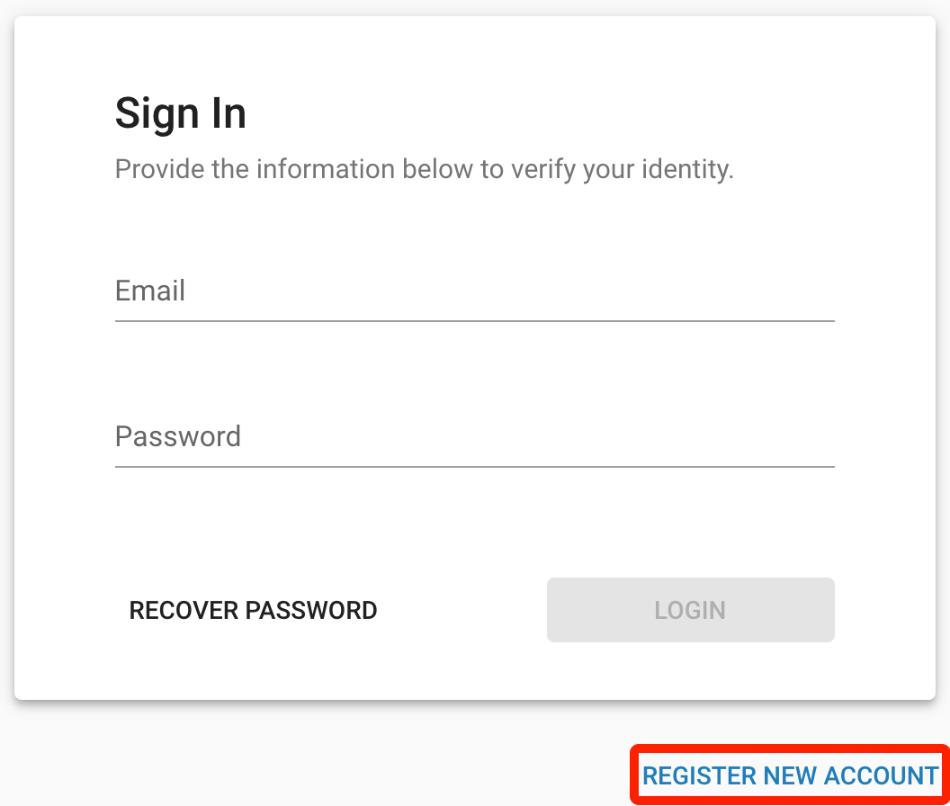 How to register new account